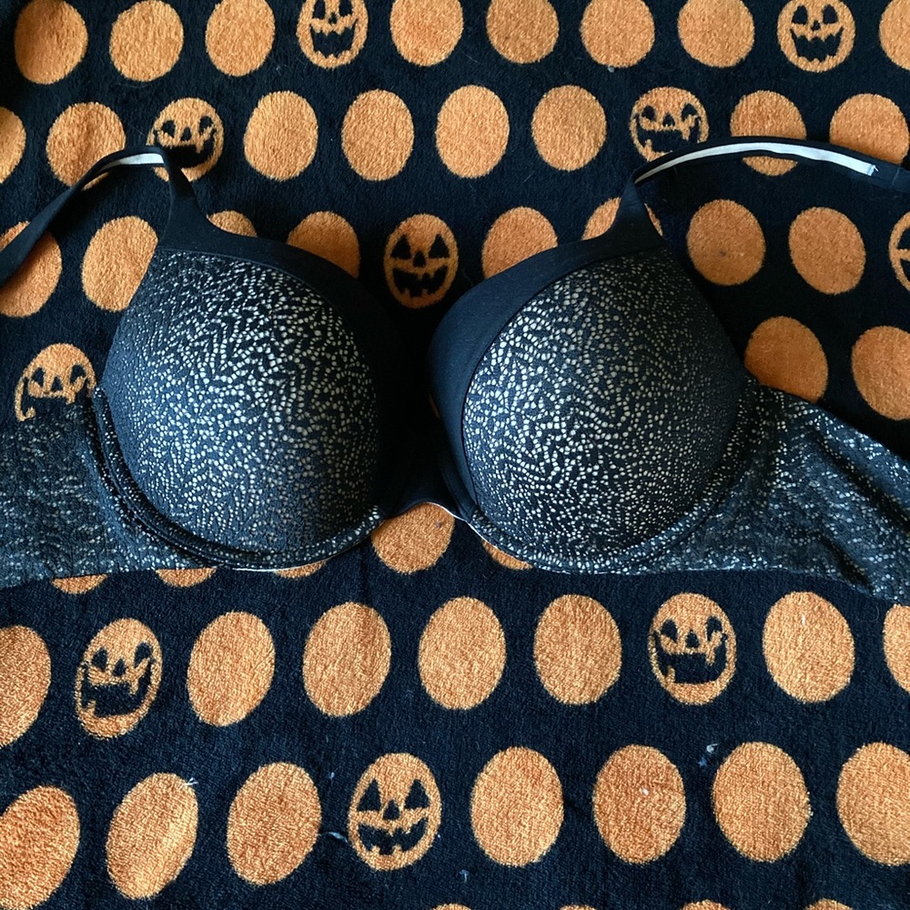 Black and Tan Lace Bra